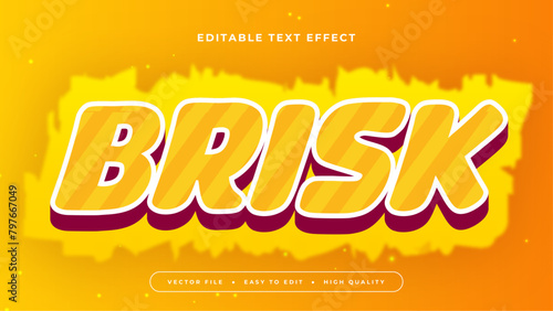 Orange yellow and red brisk 3d editable text effect - font style