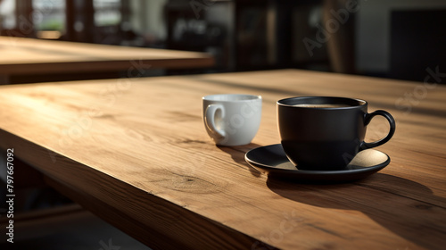 A cup of coffee on the table 