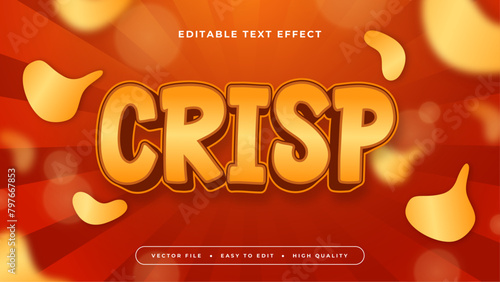 Red orange and yellow crisp 3d editable text effect - font style