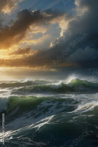 Landscape of a stormy sea