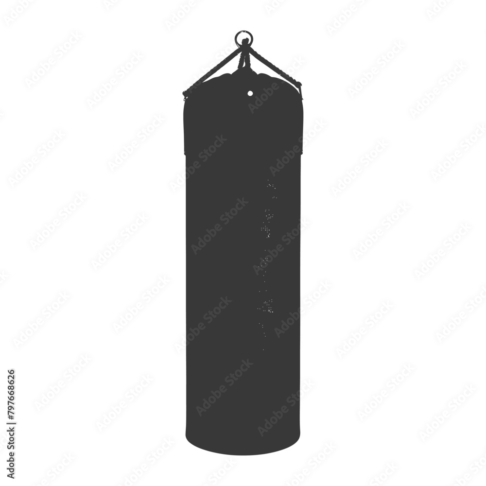 Silhouette punching bag black color only full Silhouette punching bag black color only full