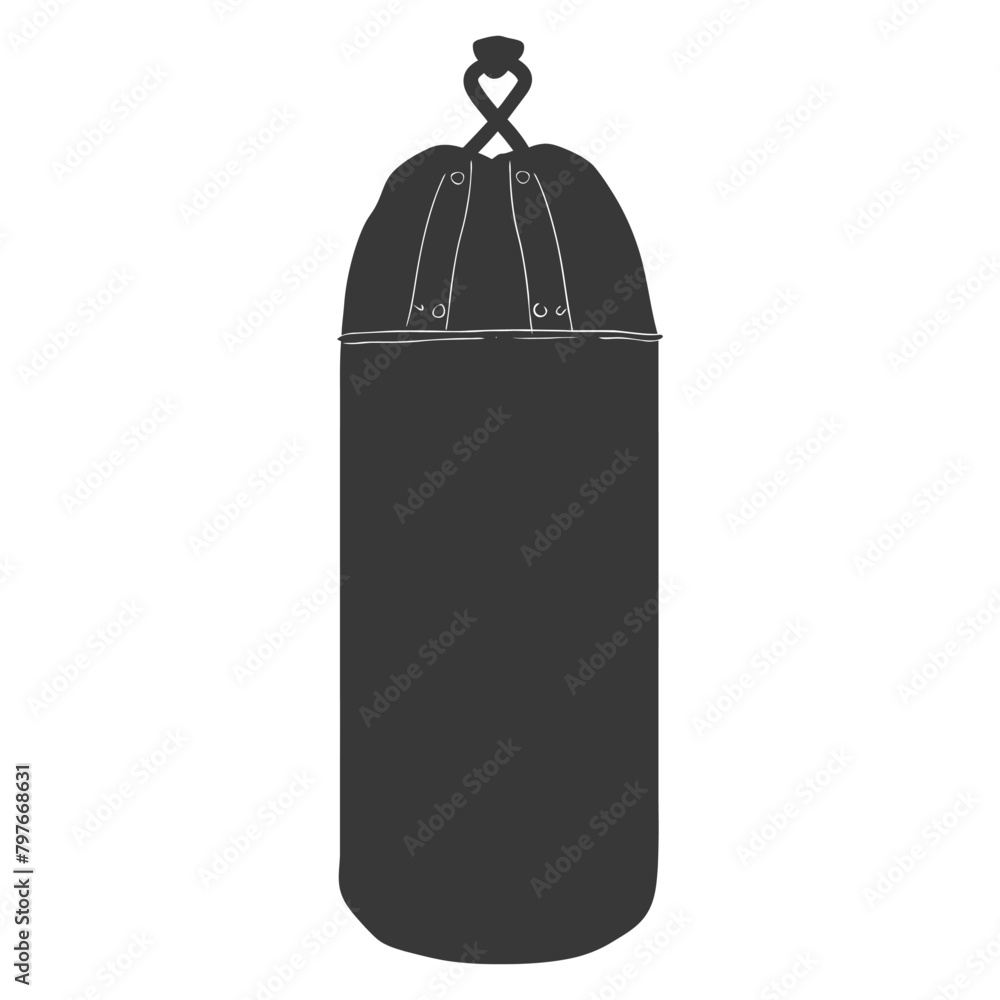 Silhouette punching bag black color only full Silhouette punching bag black color only full