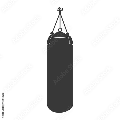 Silhouette punching bag black color only full