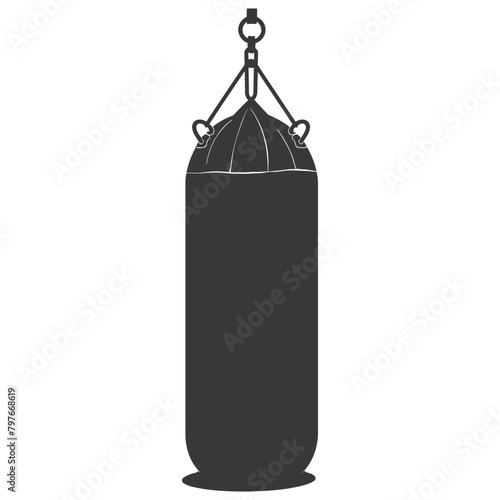 Silhouette punching bag black color only full