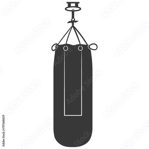 Silhouette punching bag black color only full