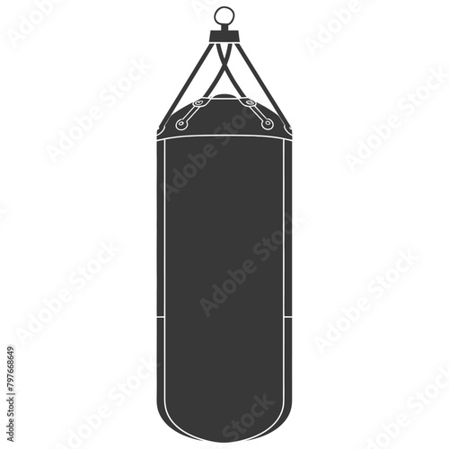 Silhouette punching bag black color only full