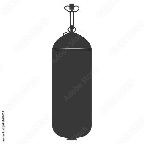 Silhouette punching bag black color only full