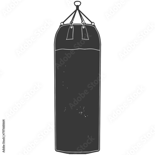 Silhouette punching bag black color only full