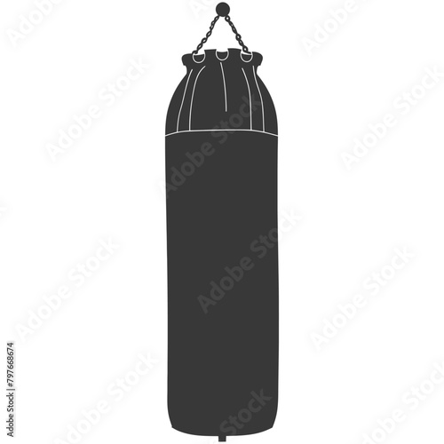 Silhouette punching bag black color only full