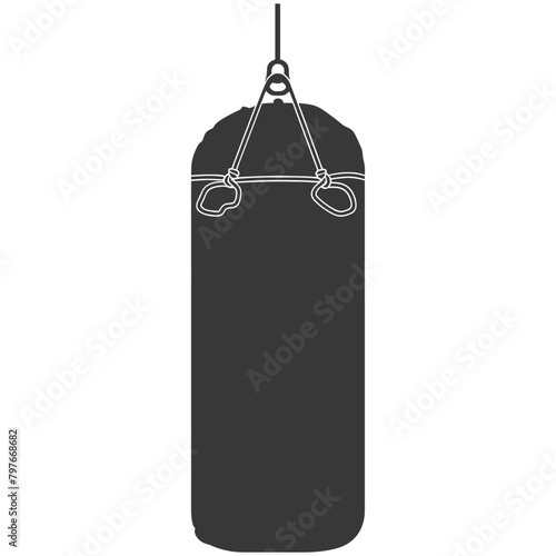 Silhouette punching bag black color only full