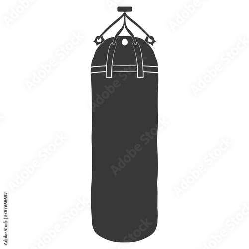 Silhouette punching bag black color only full