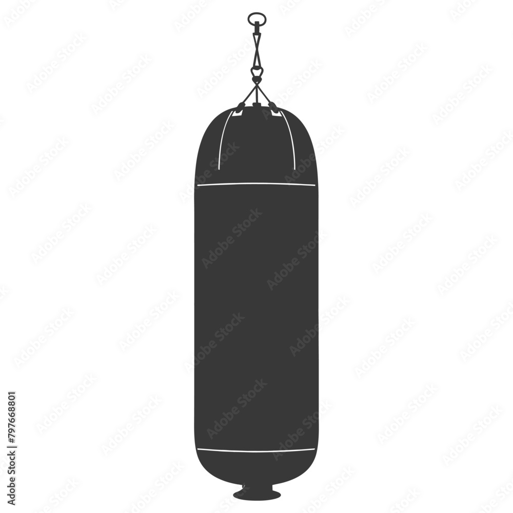 Silhouette punching bag black color only full Silhouette punching bag black color only full