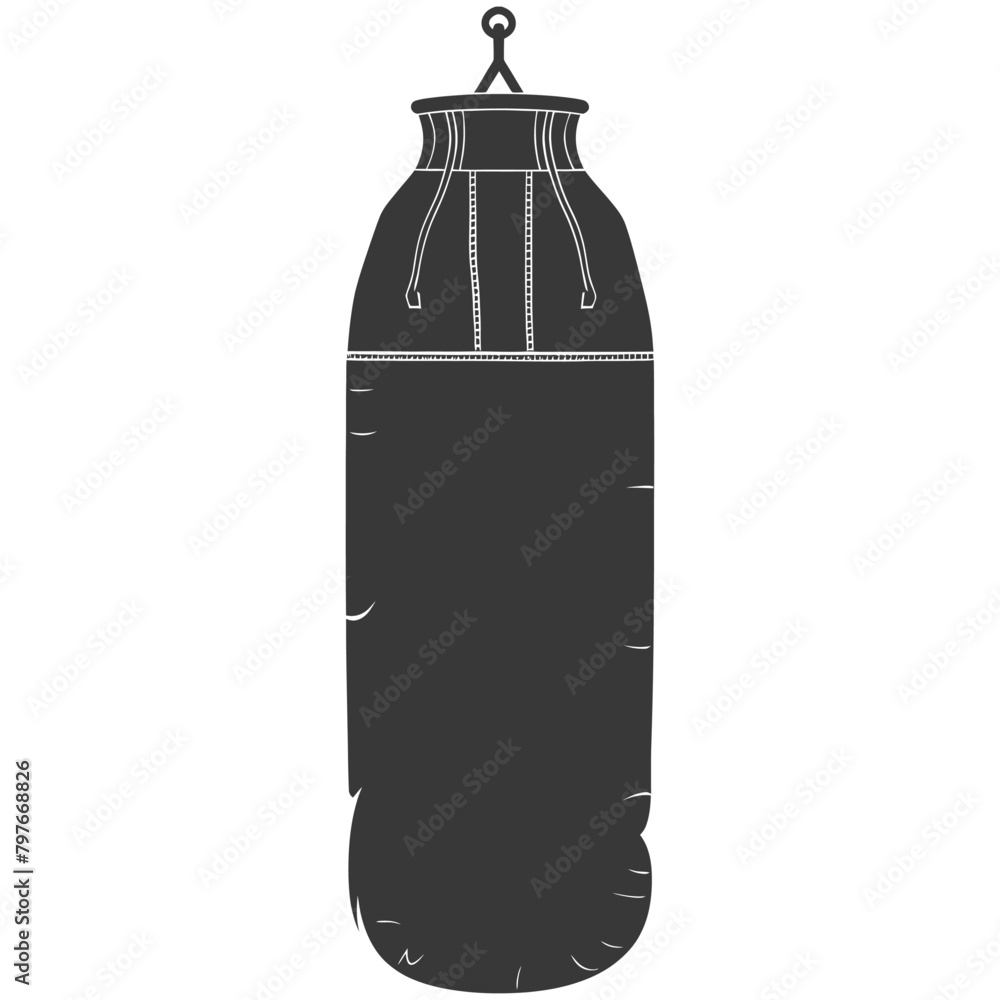 Silhouette punching bag black color only full Silhouette punching bag black color only full