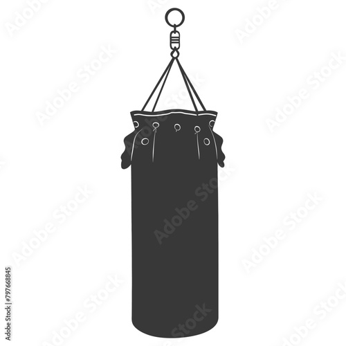 Silhouette punching bag black color only full