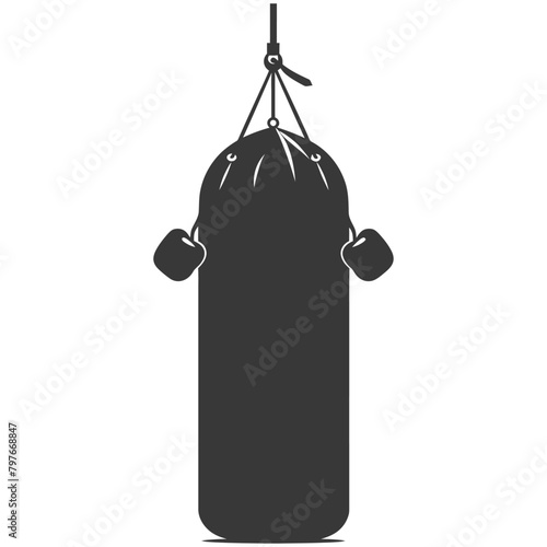 Silhouette punching bag black color only full