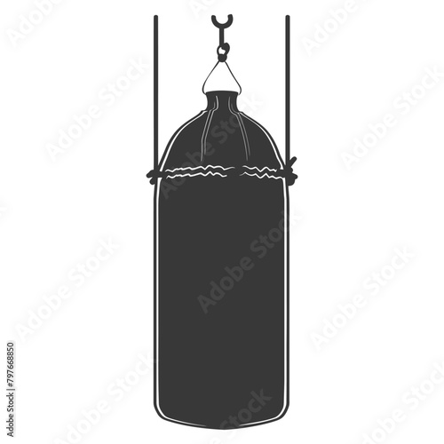 Silhouette punching bag black color only full