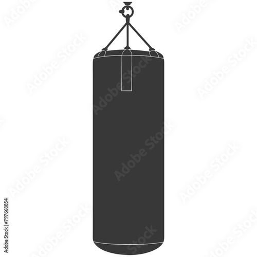 Silhouette punching bag black color only full