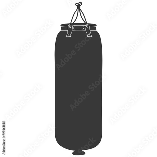 Silhouette punching bag black color only full