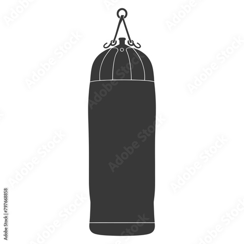 Silhouette punching bag black color only full