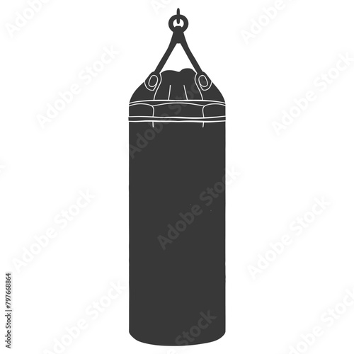 Silhouette punching bag black color only full