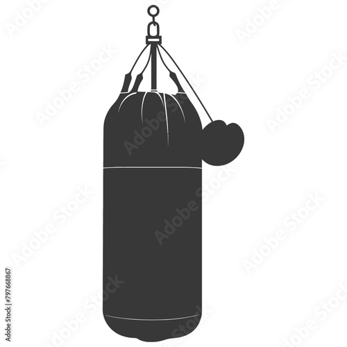 Silhouette punching bag black color only full