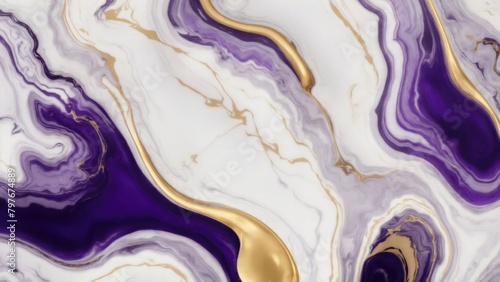 Premium luxury Gray, Gold and Purple abstract marble background