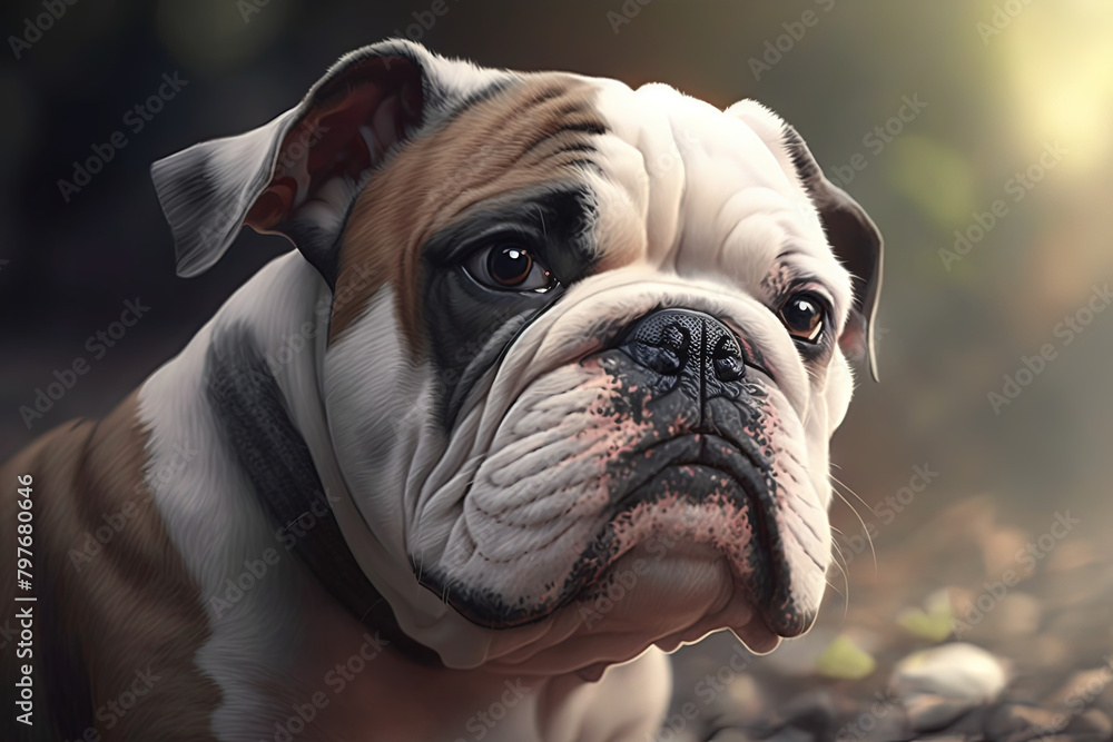 english bulldog portrait