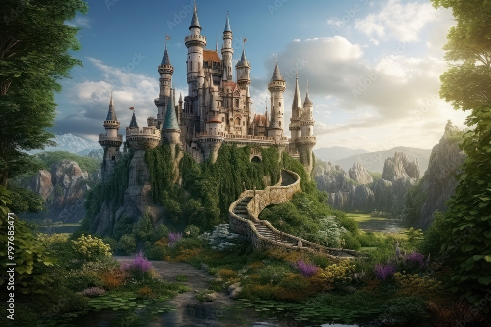 Fototapeta premium Fairy Tale Castle castle architecture building.