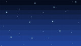 Pixel art night sky with stars. Starry sky seamless background. Vector illustration.