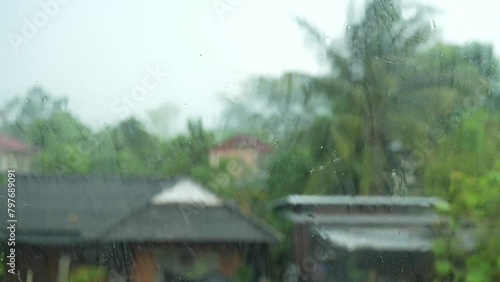 Rain drop on window