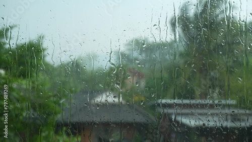 Rain drop on window