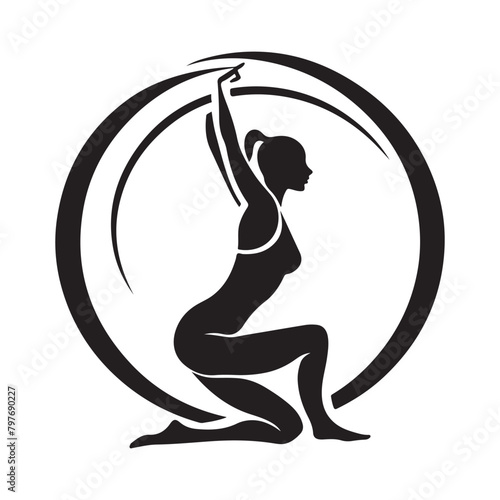 Fitness Center logo. Sport and fitness logo Design . Gym Logo Icon Design Vector Stock