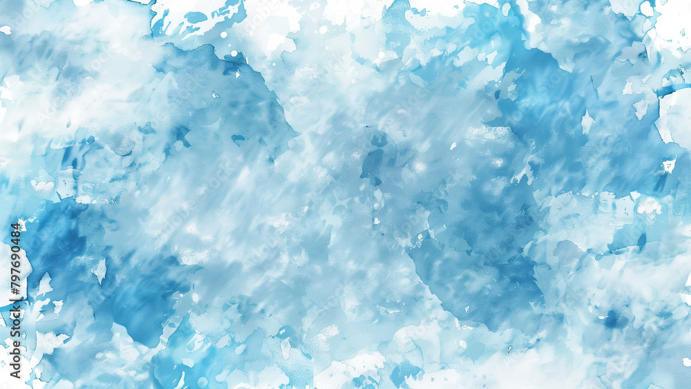 Serene Skies: Pastel Blue Watercolor Background Serene Skies: Pastel Blue Watercolor Background
