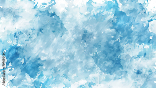 Serene Skies: Pastel Blue Watercolor Background