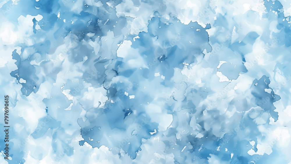 Serene Skies: Pastel Blue Watercolor Background Serene Skies: Pastel Blue Watercolor Background