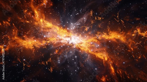 D Rendering of a Swirling Nebula A Glimpse into the AweInspiring Cosmos photo