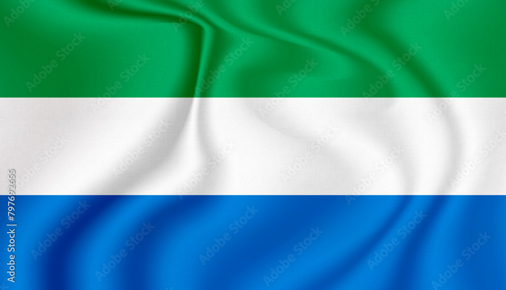 sierra leone national flag in the wind illustration image sierra leone national flag in the wind illustration image