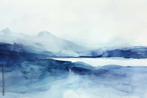 Soft, sweeping watercolors create an abstract landscape of sadness, subtle yet profoundly moving photo