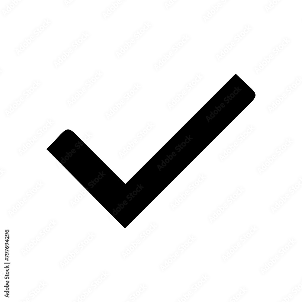 Black Check Mark with white square background Black Check Mark with white square background