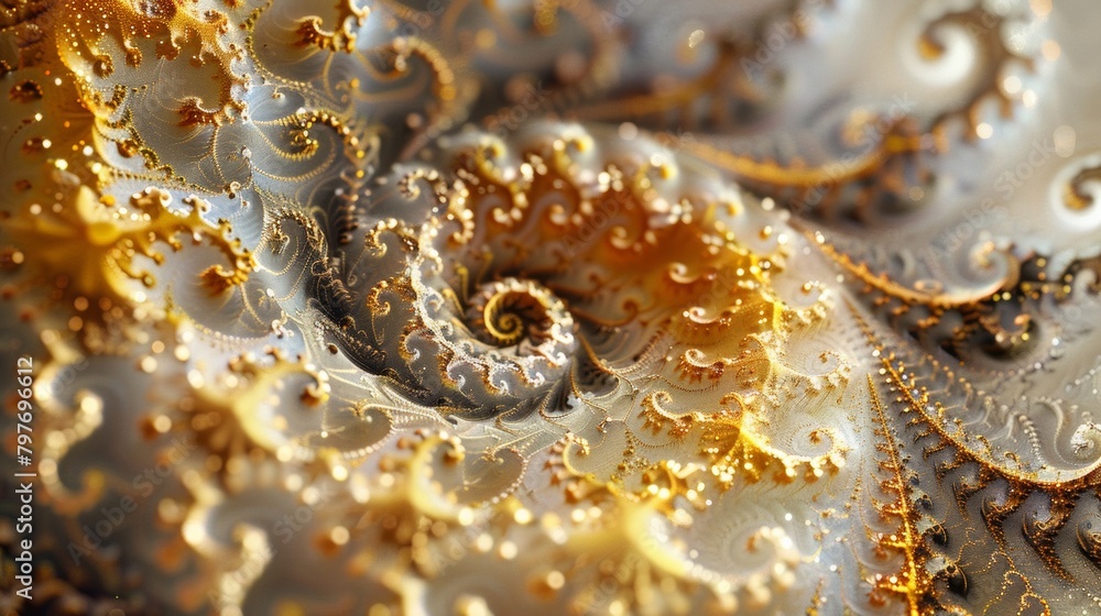 Fototapeta premium A close up of a very intricate looking design on top, AI