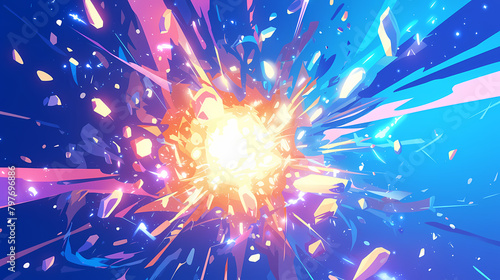 illustration of a colorful explosion