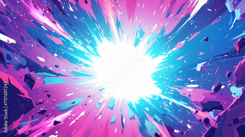 illustration of a colorful explosion