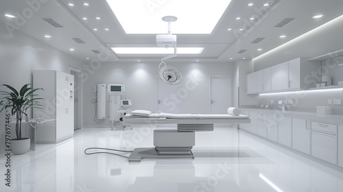 Minimalist Surgical Room with Advanced Imaging Equipment