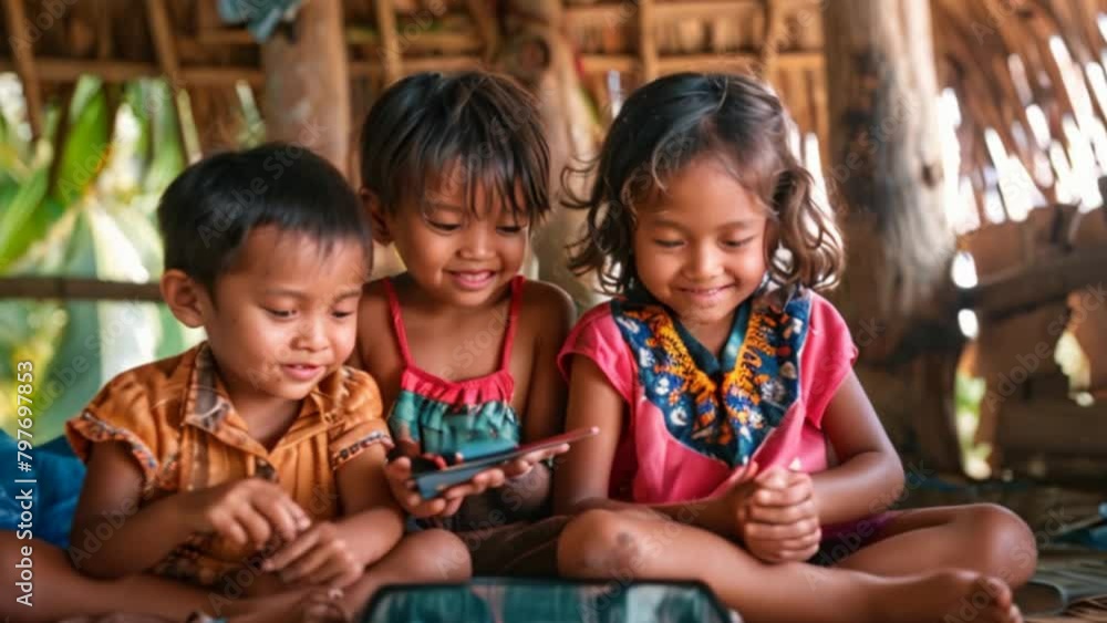 Children happy to use technology to explore different cultures and learn new things Children happy to use technology to explore different cultures and learn new things