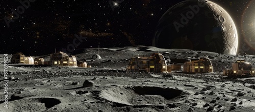 Lunar Colonization A Glimpse into Humanitys Advanced Space Habitat photo