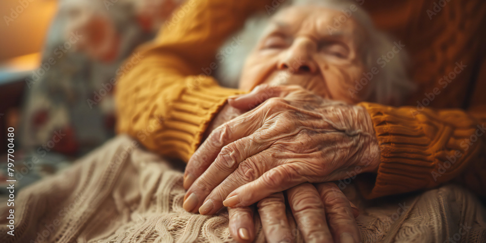 A image of a caregiver providing companionship and assistance to an elderly person, promoting dignity and quality of life A image of a caregiver providing companionship and assistance to an elderly person, promoting dignity and quality of life
