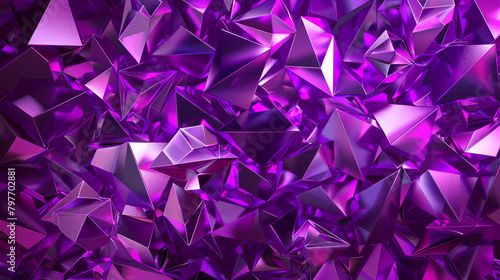 Purple Polygon Abstract Background
