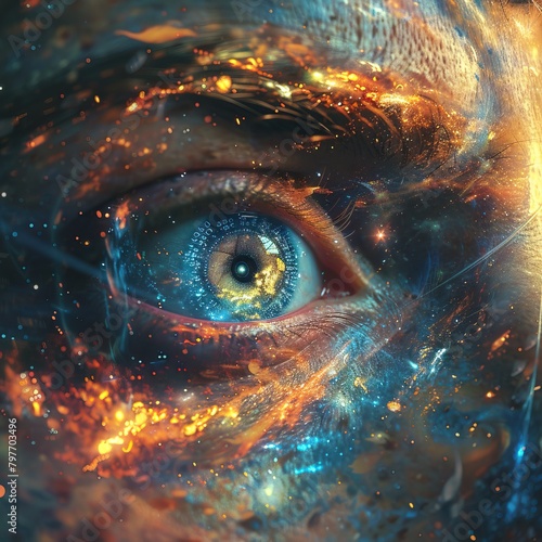 The eye of the universe is watching you. higher self