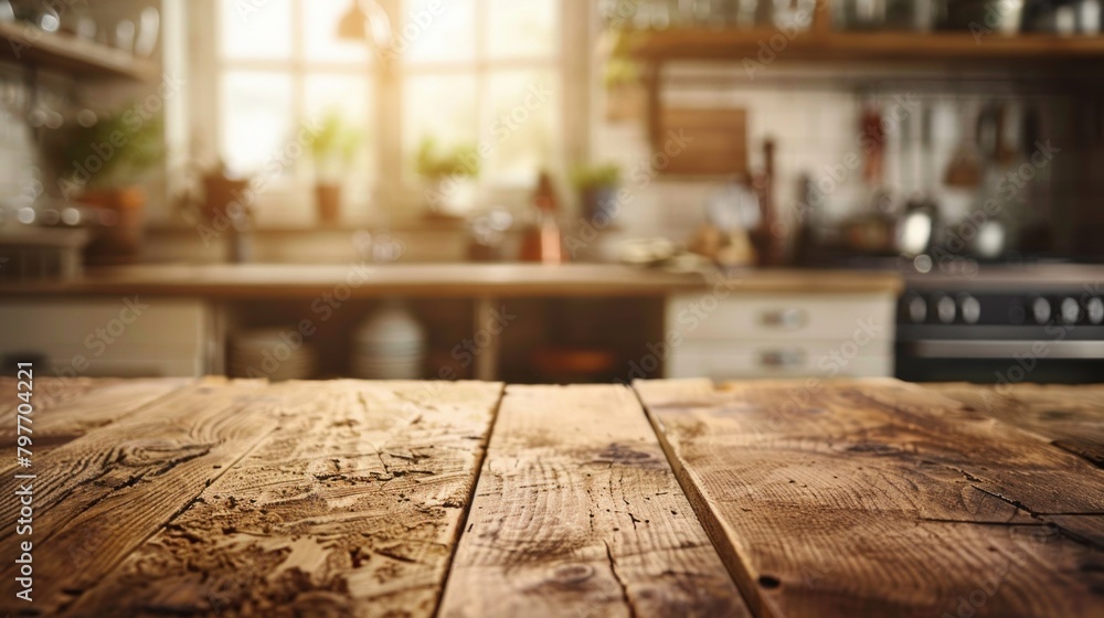 Rustic Grunge Wooden Tabletop. A natural, grunge wooden tabletop for product advertising.