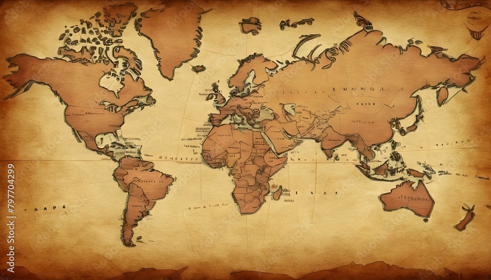 A vintage map background for a travel themed prese